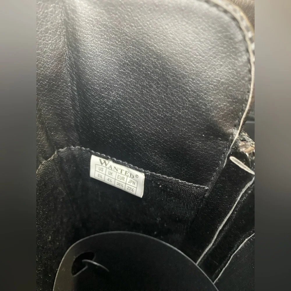 Wanted womens Black faux Leather Knee-High Boots